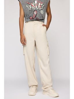 FREAKINS - Urban Ecru Men’S Cargo Korean Pants