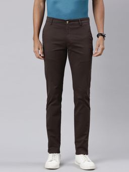 Classic Polo - Men's Cotton Slim Fit Chinos Dark Brown