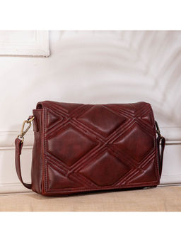 ABELARDO DE MODA - Cold Stone Bag - Maroon Sling Style Bag