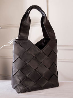 ABELARDO DE MODA - Greased Tote Bag - Black