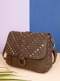ABELARDO DE MODA - Hank - Studded Leather Shoulder Bag