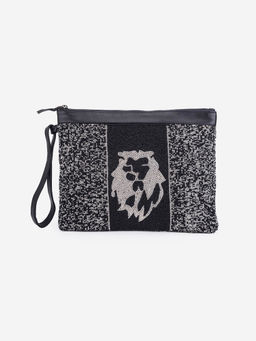 ABELARDO DE MODA - Eco-Conscious Luna Silver/Black Pouch