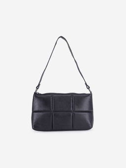 ABELARDO DE MODA - Puzzle Black Leather HandHandbag