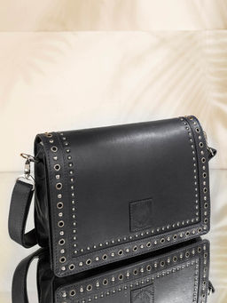 ABELARDO DE MODA - Urban Bag - Black Sling Bag with Detachable Strap