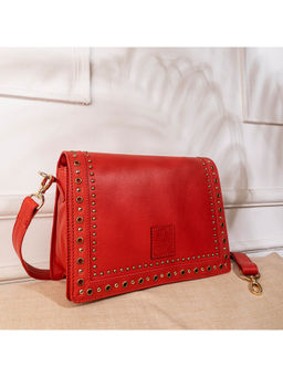 ABELARDO DE MODA - Urban Bag - Red Sling Bag with Detachable Strap
