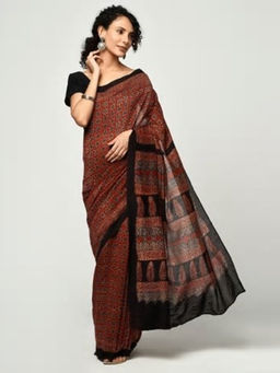 Fabindia - Cotton Silk Ajrakh Printed Sari
