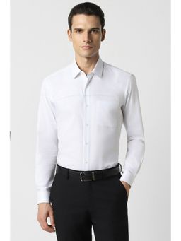 Peter England - Men White Regular Fit Formal Full Sleeves Shirt