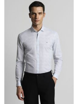 Peter England - Men Blue Super Slim Fit Casual Full Sleeves Casual Shirt