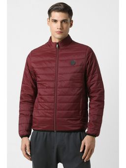 Van Heusen - Men Maroon Solid Casual Jacket