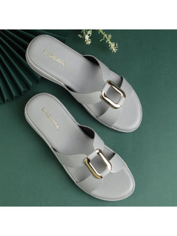 LAZERA SHOES - Grey Casual Strap Sandals