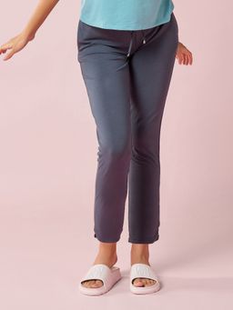Enamor - Mid Rise Shop In Pants 7/8th Length Drawstring Relaxed Fit Soft 4 Way Stretch E048