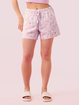 Enamor - Drawstring Mid Thigh Length Mid Rise Basic Shorts - Relaxed Fit, Super Soft Cotton - E062