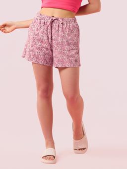 Enamor - Drawstring Mid Thigh Length Mid Rise Basic Shorts - Relaxed Fit, Super Soft Cotton - E062
