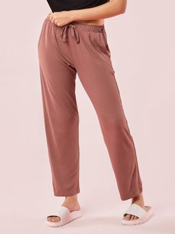 Enamor - Mid Rise Regular Length Adjustable Drawstring Basic Home Lounge Pant for Women - E404