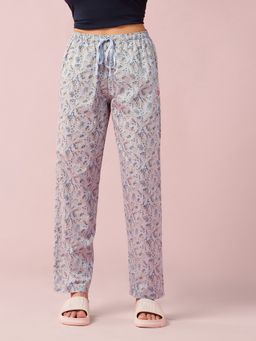 Enamor - Mid Rise Full Length Adjustable drawstring Hangout Pant For Women - E4A5