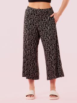 Enamor - Essentials E064 Crop Length Culotte with Smart Side Slits Black