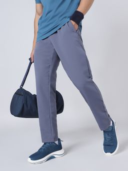 Technosport - Men Solid Relaxed Fit Sports Indigo Trackpant