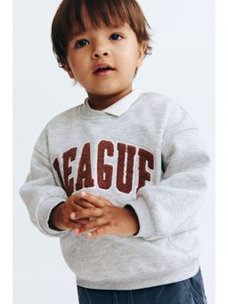 H&M - Boys Grey Motif-Detail Sweatshirt