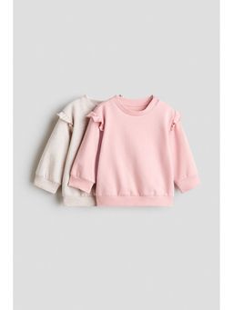 H&M - Girls Multi-Color 2-Pack Brushed-Inside Sweatshirts