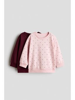 H&M - Girls Multi-Color 2-Pack Brushed-Inside Sweatshirts