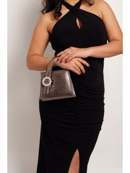 Suave Bags - Metallic Vegan Leather Solid Handheld Bag
