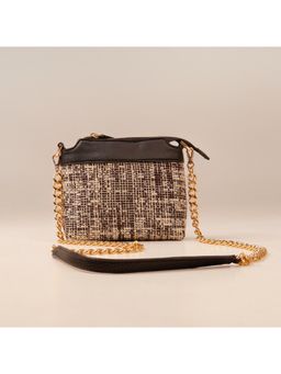 Suave Bags - Black Vegan Leather Solid Slingbag