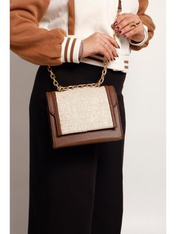 Suave Bags - Brown Vegan Leather Solid Slingbag