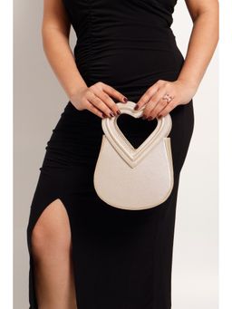 Suave Bags - Gold Vegan Leather Solid Handheld Bag