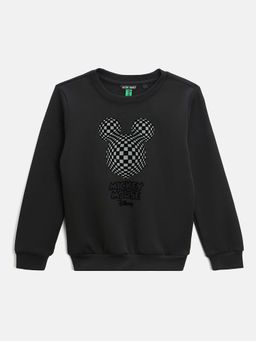 Antony Morato - Boys Black Printed Round Neck Full Sleeves Sweatshirt