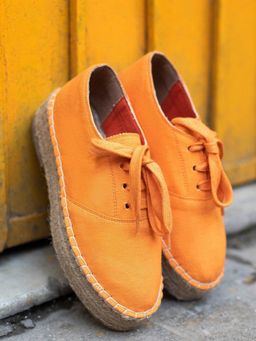 PARI PARI - Orange Walking Havana Lace-Ups Shoes