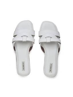 SLASH O - Lexi - White Casual Flat Sandals