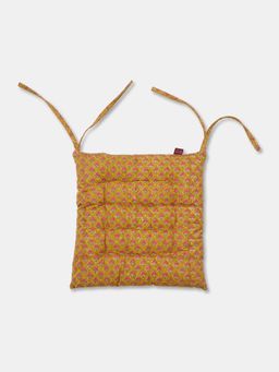 Fabindia - Green Anar Cotton Printed Vidra Chair Pad