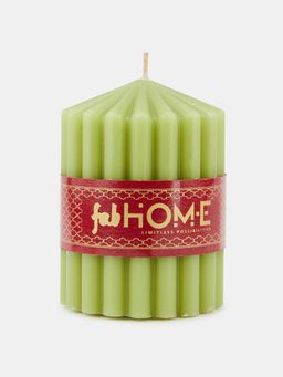 Fabindia - Green Apple Fragrance Ribbed Pillar Candle