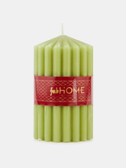 Fabindia - Green Apple Fragrance Ribbed Pillar Candle