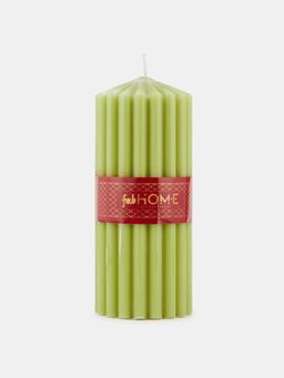 Fabindia - Green Apple Fragrance Ribbed Pillar Candle