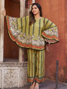 KAFTANIZE - Green Floral Print Co-Ord Set