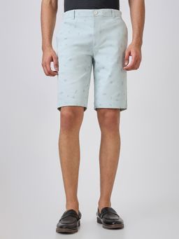 ColorPlus - Regular Fit Printed Light White Shorts