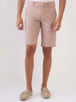 ColorPlus - Fit Printed Medium Pink Shorts