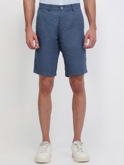 ColorPlus - Regular Fit Solid Medium Blue Shorts