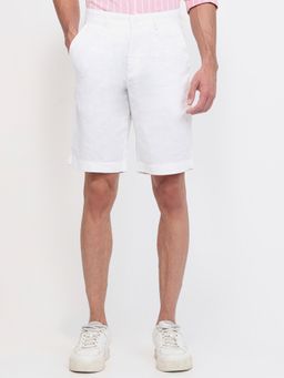 ColorPlus - Regular Fit Solid White Shorts