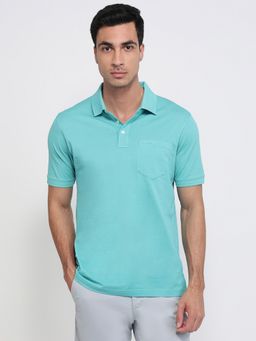 ColorPlus - Regular Fit Dark Blue Polo T-Shirt