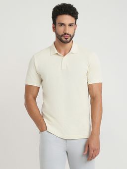 ColorPlus - White Regular Fit Polo T-Shirt