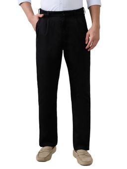 ColorPlus - Black Mid Waist Pure Cotton Trouser