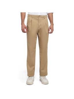 ColorPlus - Khaki Mid Waist Cotton Blend Trouser