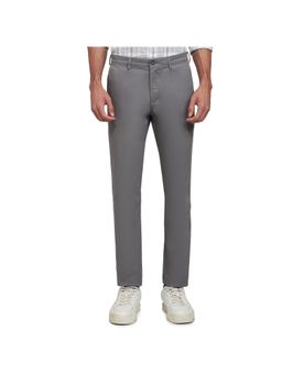 ColorPlus - Grey Mid Waist Cotton Blend Trouser