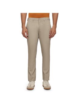 ColorPlus - Beige Mid Waist Cotton Blend Trouser
