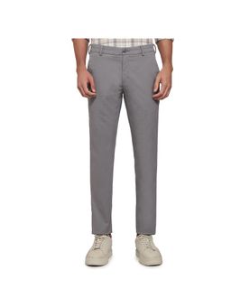 ColorPlus - Grey Mid Waist Cotton Blend Trouser