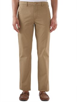 ColorPlus - Khaki Mid Waist Cotton Blend Trouser