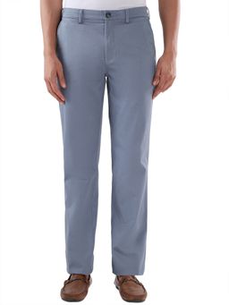 ColorPlus - Grey Mid Waist Cotton Blend Trouser
