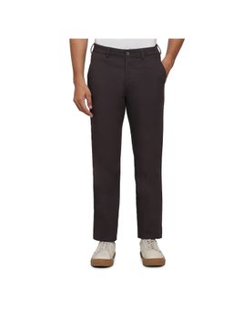 ColorPlus - Grey Mid Waist Cotton Blend Trouser